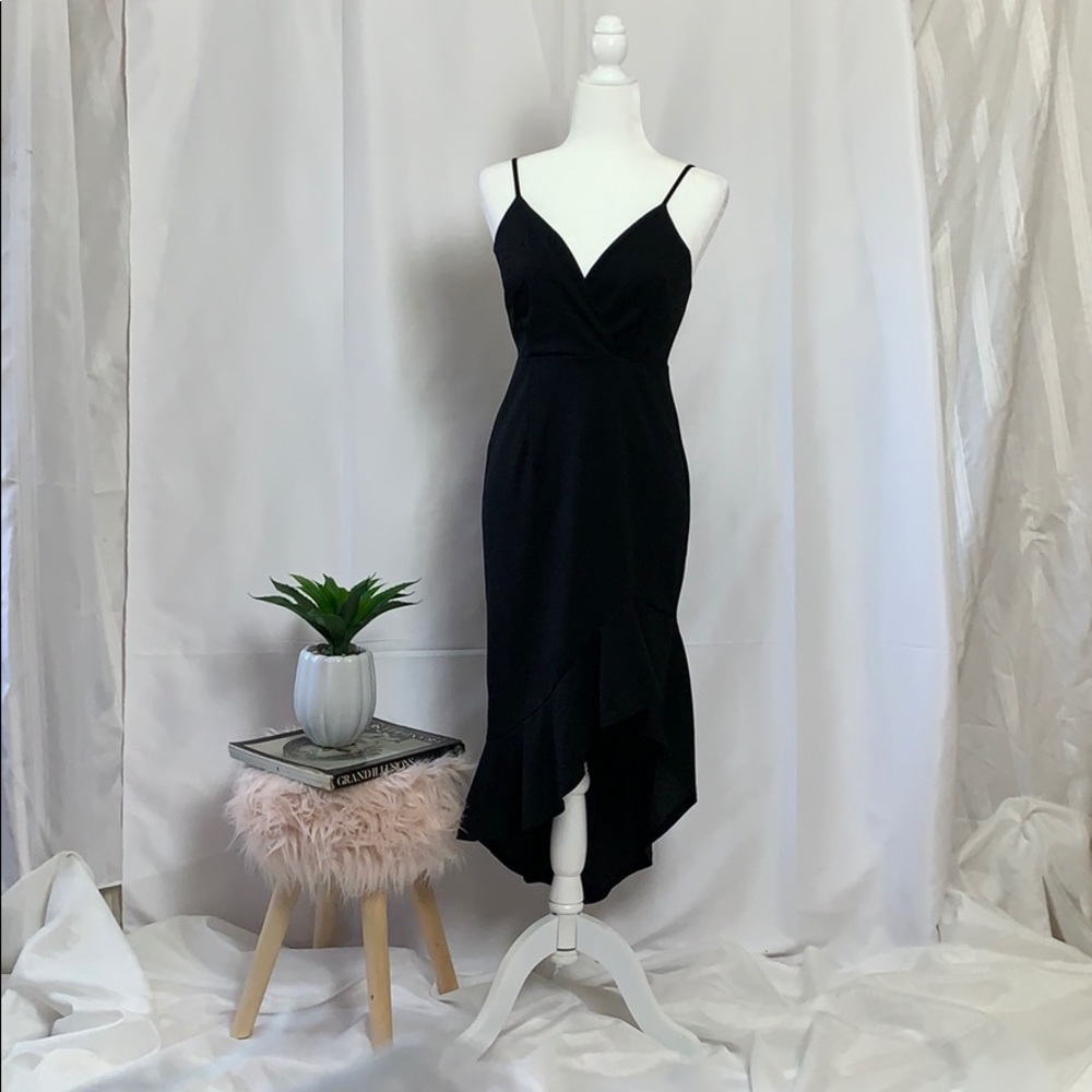 Black dress- free earrings